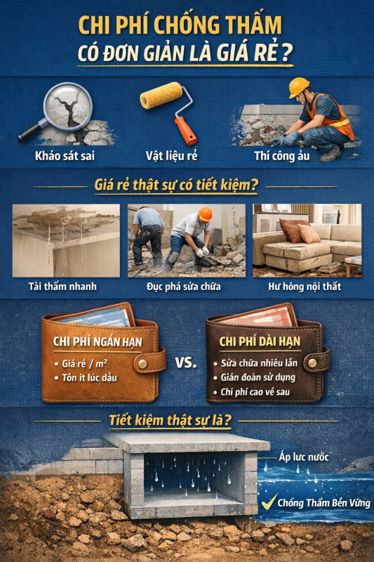 chi phí chống thấm